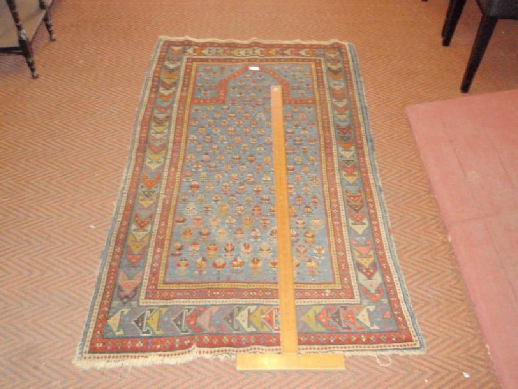 Appraisal: A mid thC Turkish design prayer rug cm x cm