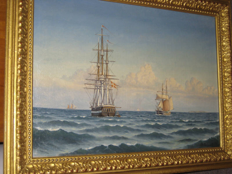 Appraisal: CHR MOLLGAARD DANISH TH- TH CENTURY Seascape oil on canvas