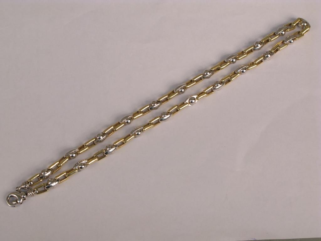 Appraisal: A gentleman's ct yellow and white gold chain stamped CETAS