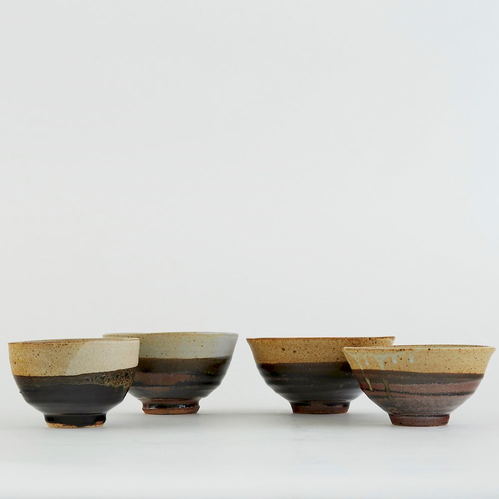 Appraisal: Set Warren MacKenzie Studio Pottery Bowls Marked Warren MacKenzie -