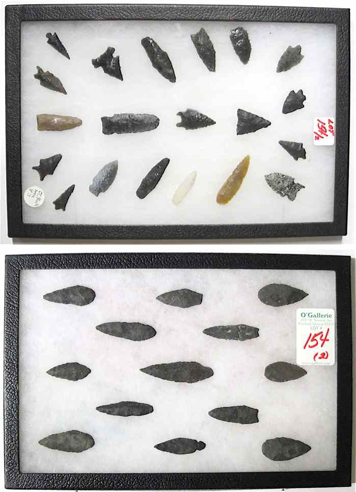 Appraisal: APPROXIMATELY NATIVE AMERICAN INDIAN ARROW HEADS found in the early