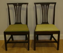 Appraisal: A pair of George III mahogany single chairs