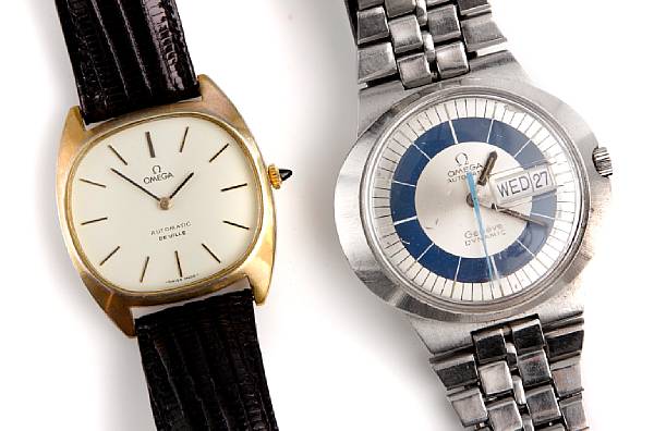 Appraisal: A collection of five Omega wristwatches