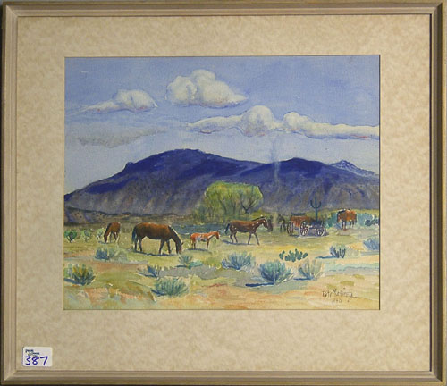 Appraisal: Pete Martinez American - watercolor western landscape signed lower right