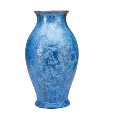 Appraisal: FULPER Tall vase Venetian Blue glaze Flemington NJ - Raised