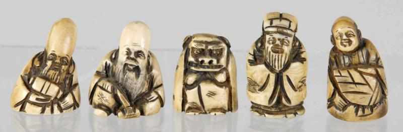 Appraisal: Lot of Netsuke Figures Condition Excellent Size Largest T