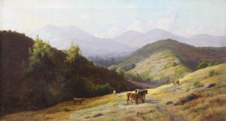 Appraisal: Painting Gordon Coutts Gordon Coutts American - Cattle in the