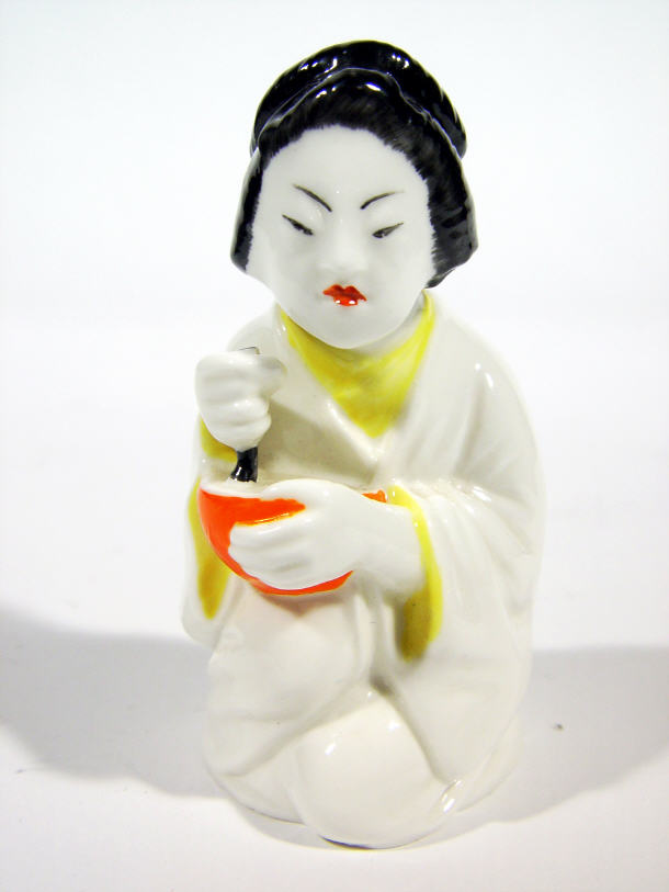 Appraisal: Royal Worcester porcelain candle snuffer 'Japanese Girl' with hand painted