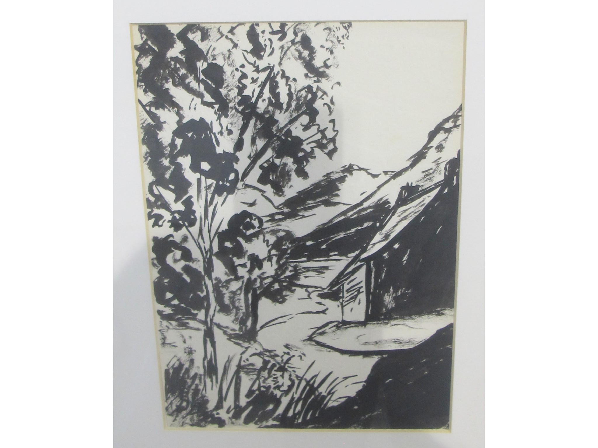 Appraisal: DONALD BAIN Landscape signed pen ink