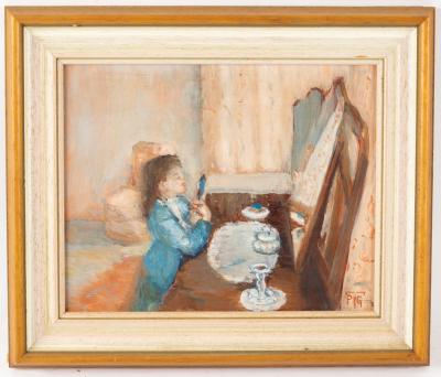 Appraisal: Phoebe G Tulloh th Century Reflections initialled oil on board