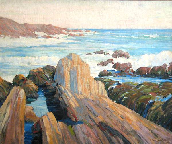 Appraisal: George William Dinckel American - A rocky coastline signed 'George