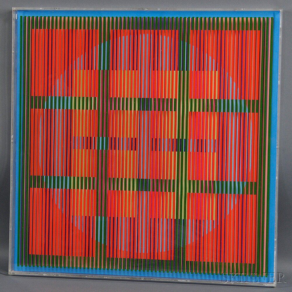 Appraisal: William White Leete American b Painting Optical Composition Inscribed and