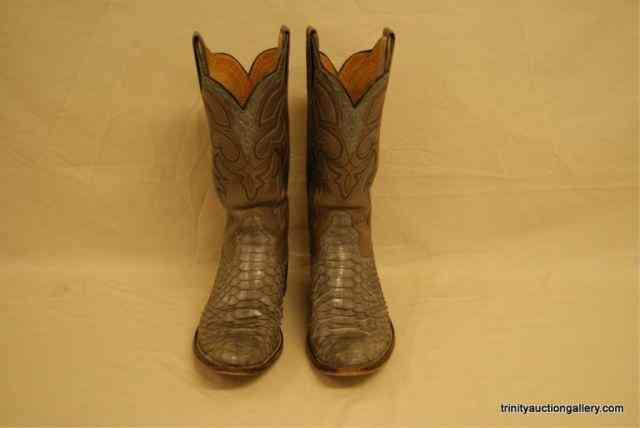 Appraisal: Eli Rios Custom Snake Skin Western BootBy The Longhorn Boot