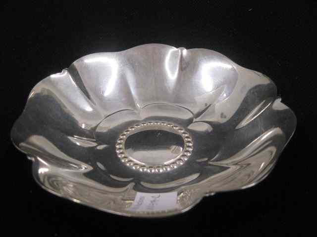 Appraisal: Tiffany Magnolia Sterling Silver Dish '' diameter excellent grams