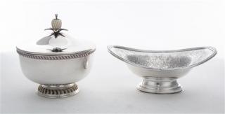 Appraisal: Two English Silver-Plate Table Articles Ellis Baker Silver Co and