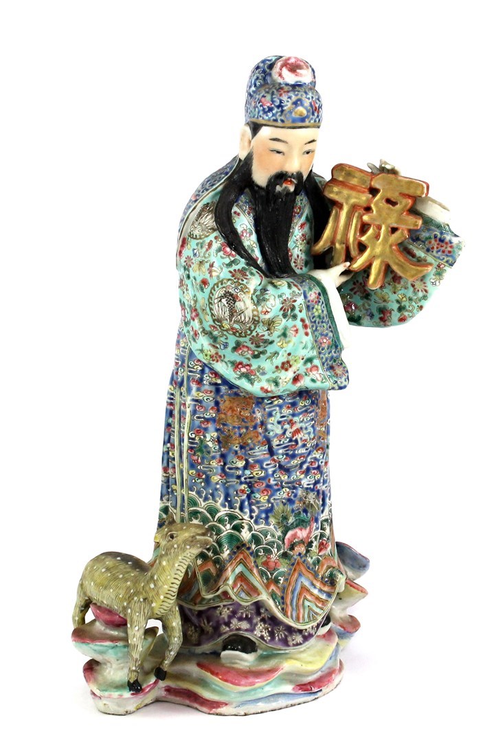 Appraisal: A Chinese famille-rose figure of an Immortal th century the