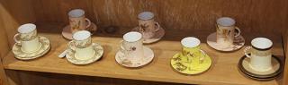 Appraisal: lot of shelf English Worcester cups and saucers for George