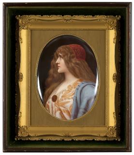 Appraisal: A framed Berlin KPM porcelain plaque Late th early th