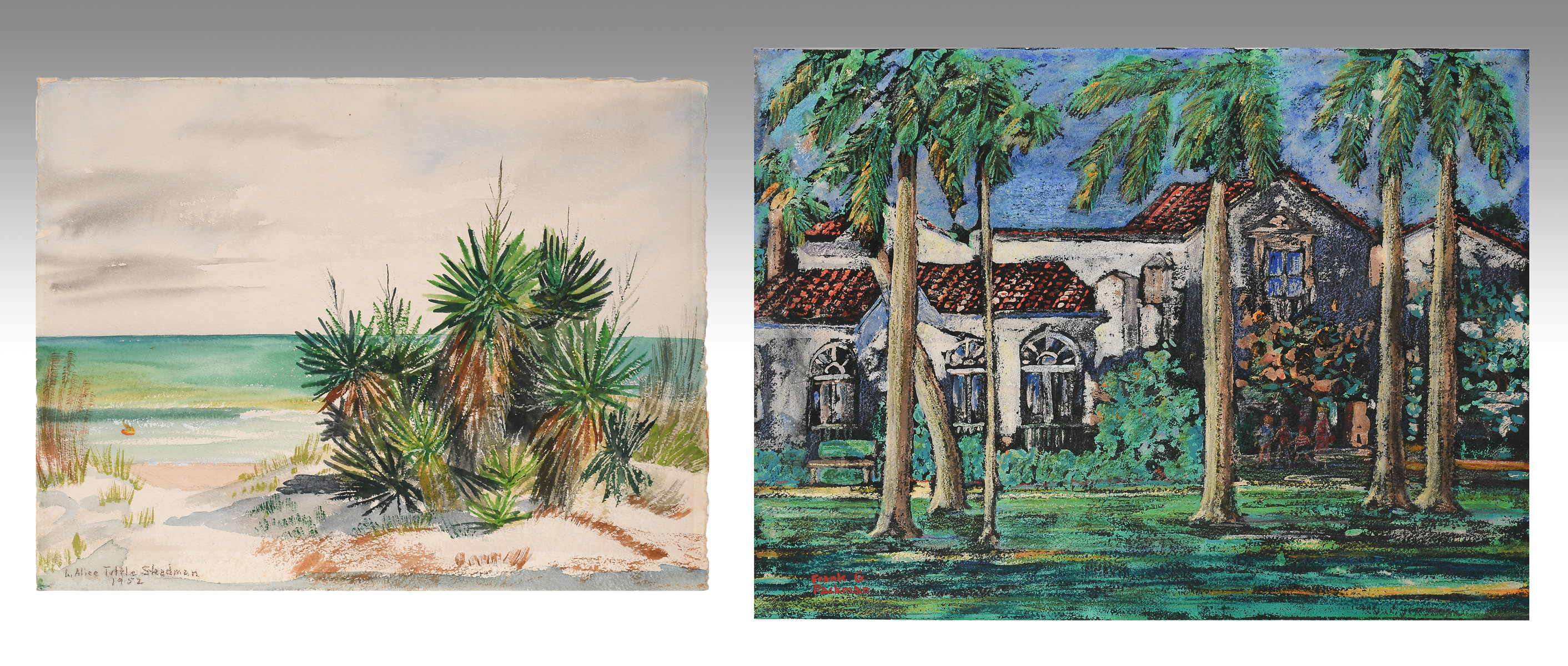 Appraisal: PIECE FLORIDA PAINTING LOT L Alice Tuttle Steadman Bayonets in