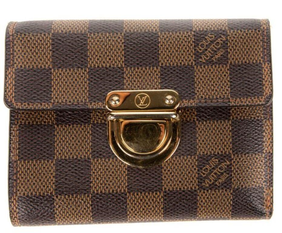 Appraisal: Louis Vuitton Koala wallet in Damier Ebene coated canvas with