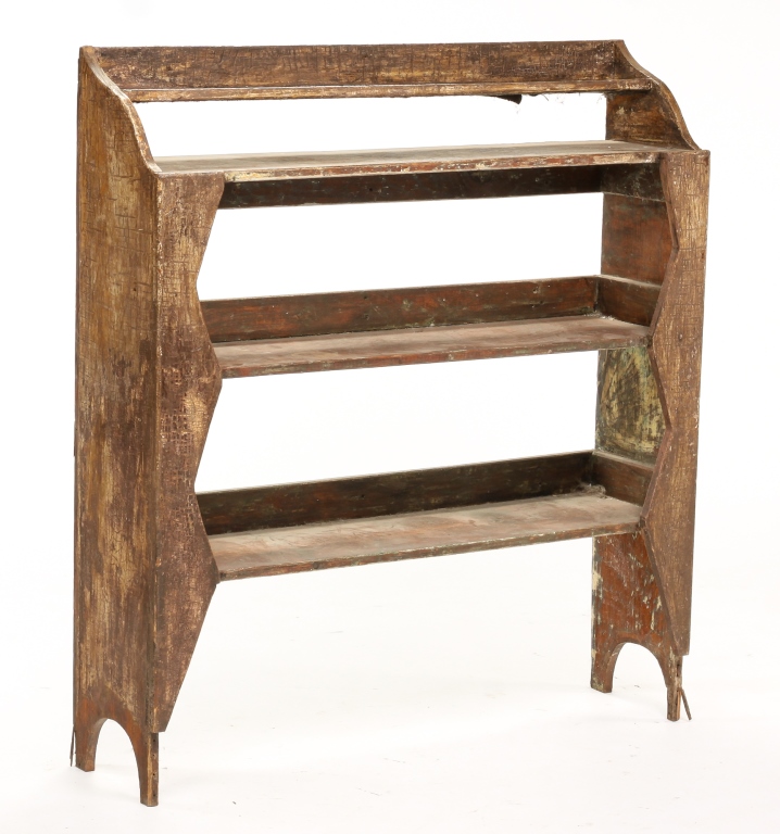 Appraisal: AMERICAN COUNTRY SET OF SHELVES Late th-early th century pine