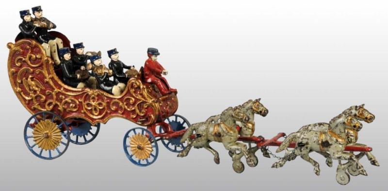 Appraisal: Cast Iron Hubley -Horse Royal Band Wagon Toy Description The