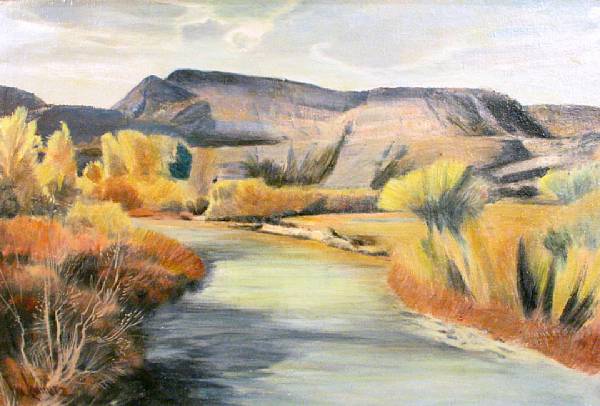 Appraisal: Paul Lauritz Norwegian American - Desert River signed indistinctly lower