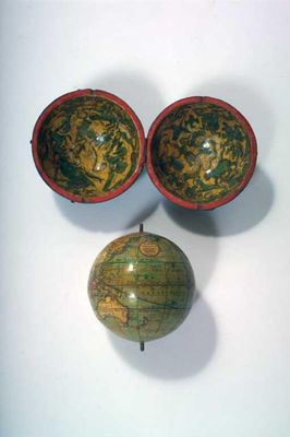 Appraisal: A George IV pocket globe by Lane the printed segments