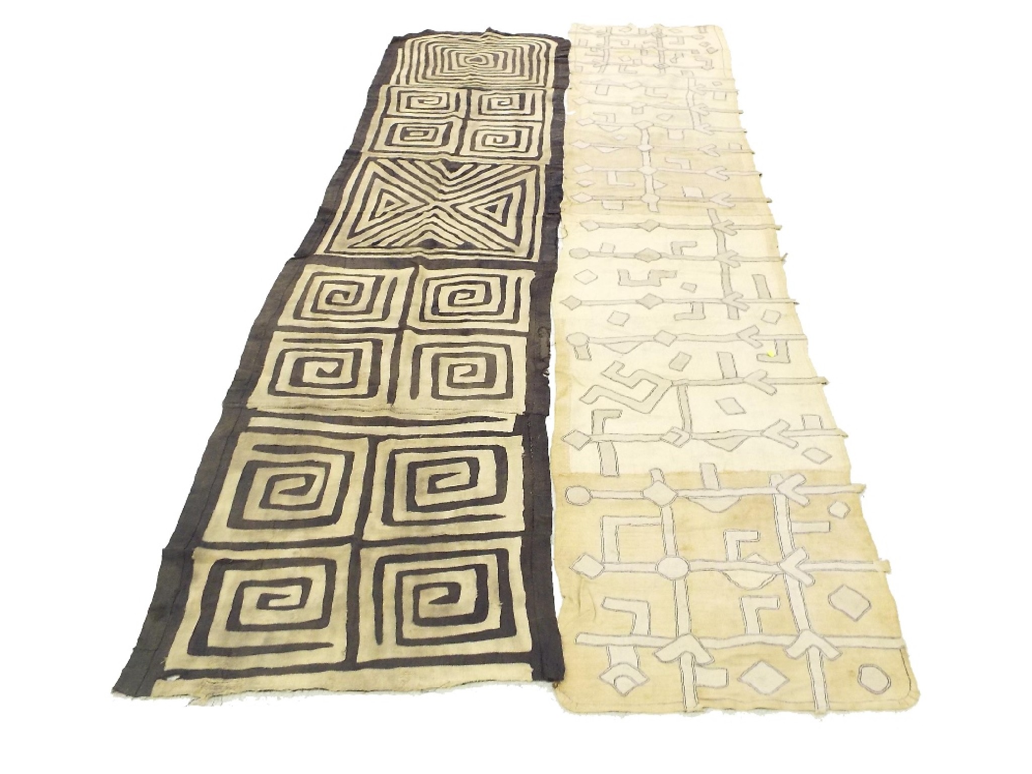 Appraisal: Two African cloth runners possibly for an altar or table