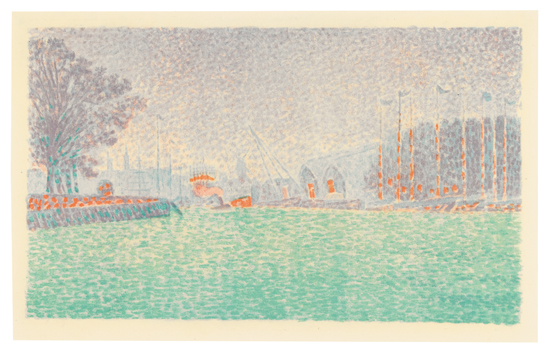 Appraisal: PAUL SIGNAC A Flessingue Color lithograph on cream wove paper