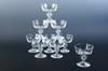 Appraisal: DESSERT GLASSES - Lot of nine matching Steuben clear glass