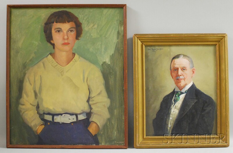 Appraisal: Two Portraits Ruth Payne Burgess American - Portrait of a