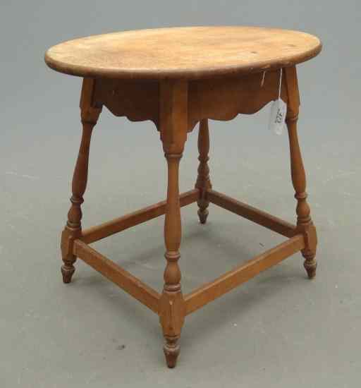 Appraisal: th c oval top tavern table Top '' x ''