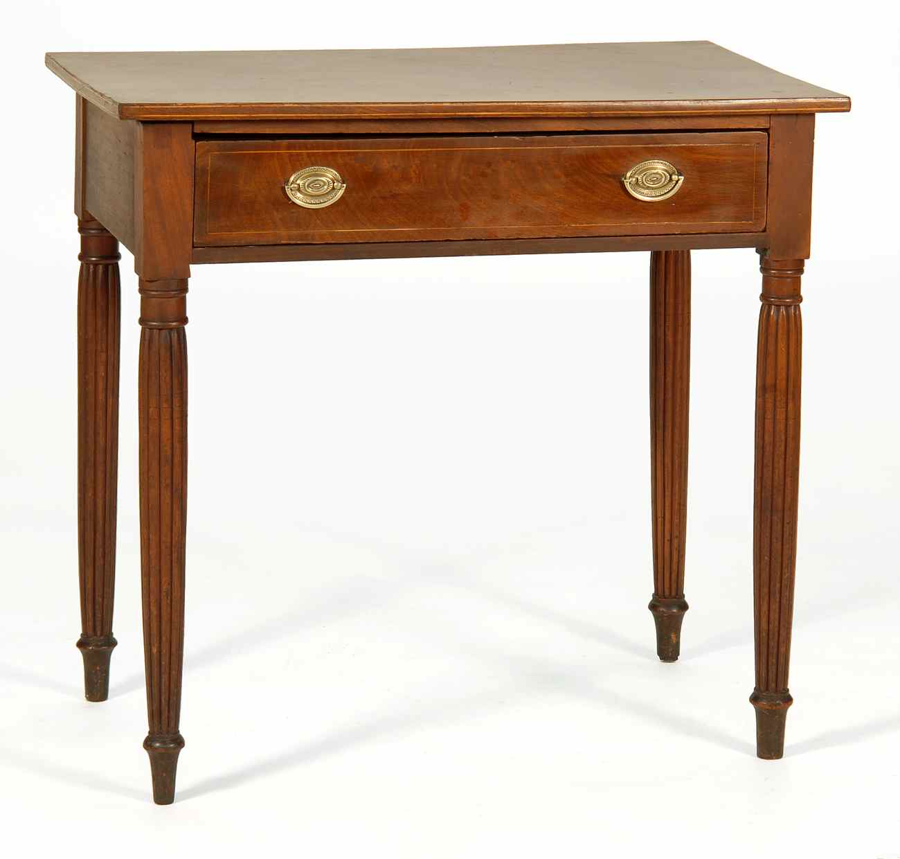 Appraisal: ANTIQUE AMERICAN SHERATON ONE-DRAWER SERVING TABLE Eastern Massachusetts Early th