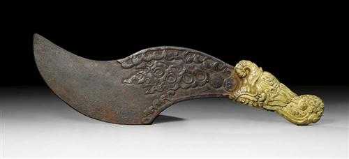 Appraisal: LARGE RITUAL KNIFE Tibet th th century L cm Iron