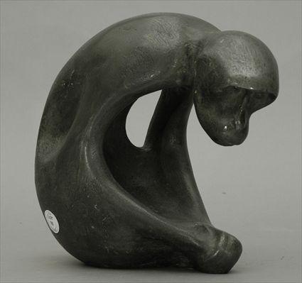 Appraisal: Vincenc Vingler Czechoslovakian - Monkey Patinated metal in x in