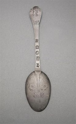 Appraisal: A William III spoon pricked 'I B' over 'I B'