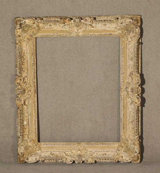 Appraisal: George III White-Washed Giltwood and Sanded-Frieze Frame th- th Century