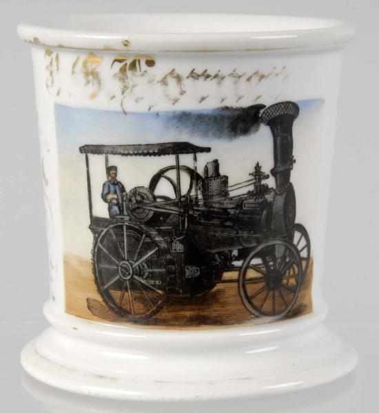 Appraisal: Steam Driven Tractor Shaving Mug Description Gilt name TG Horner