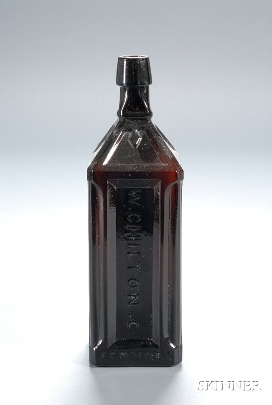 Appraisal: Deep Amber W C Chilton Co Romaine's Crimean Bitters Bottle