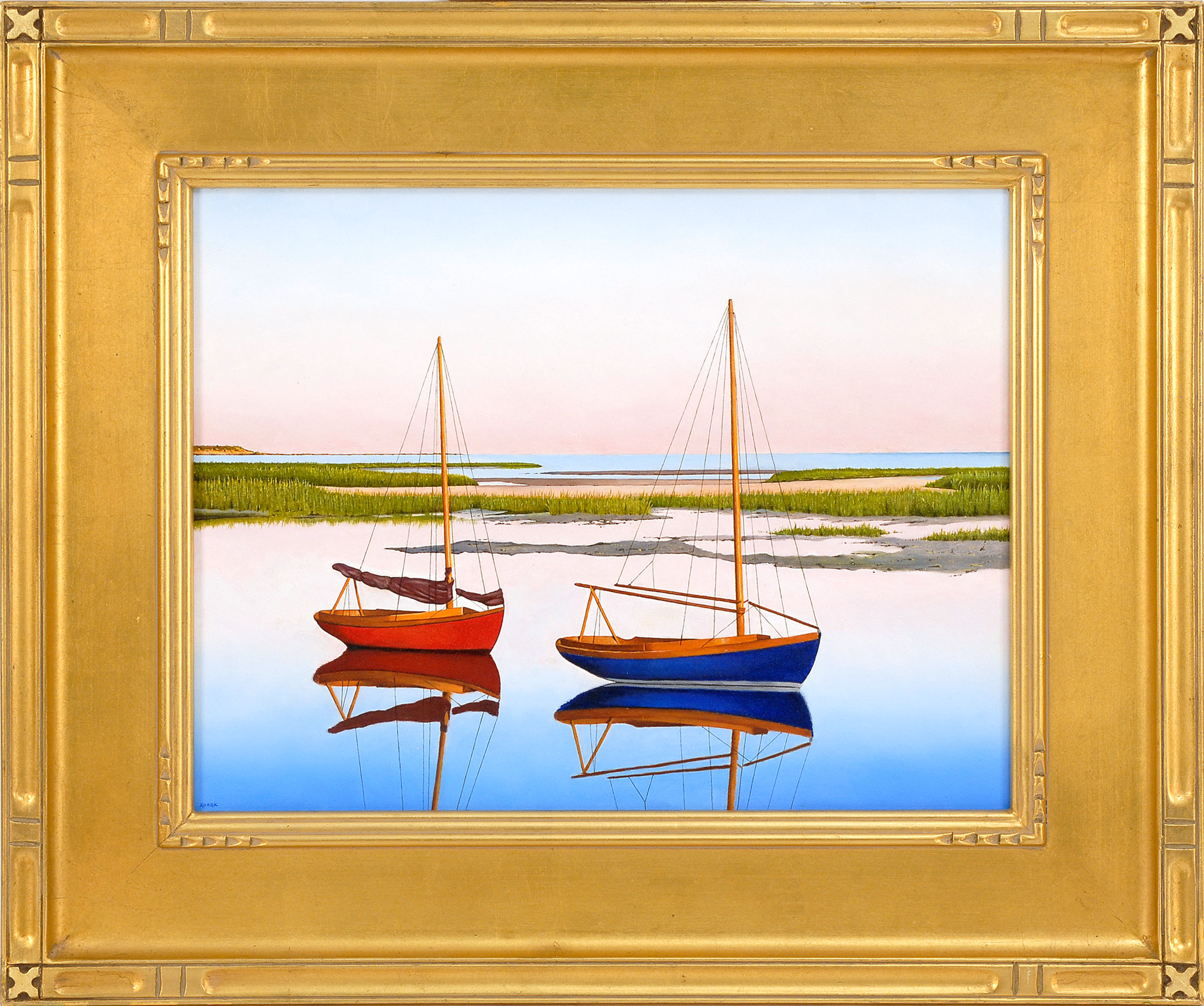 Appraisal: ROBERT ROARKCape Cod ContemporarySunrise Reflections Signed lower left Roark Oil