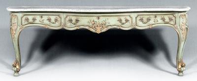 Appraisal: Italian Rococo style sideboard mottled gray green molded marble top