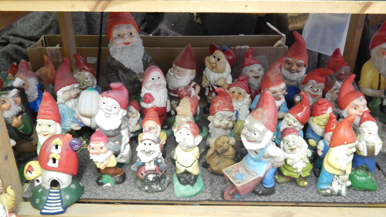 Appraisal: A large quantity of painted composition and other garden gnomes