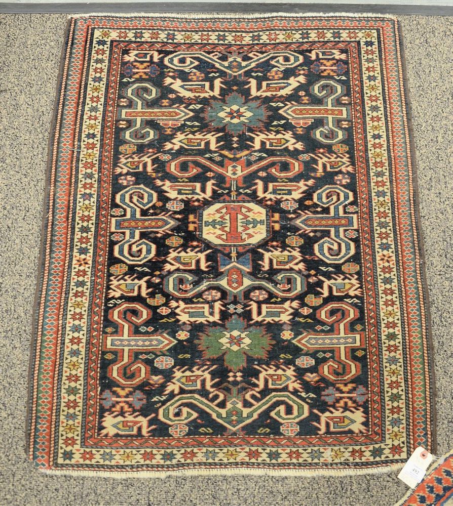 Appraisal: Caucasian Oriental Mat ' x ' Caucasian Oriental Mat '