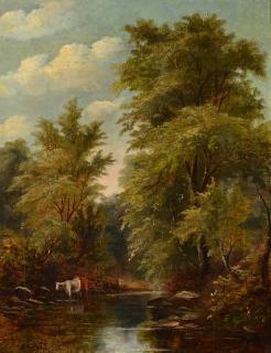 Appraisal: English School O C Landscape English School oil on canvas