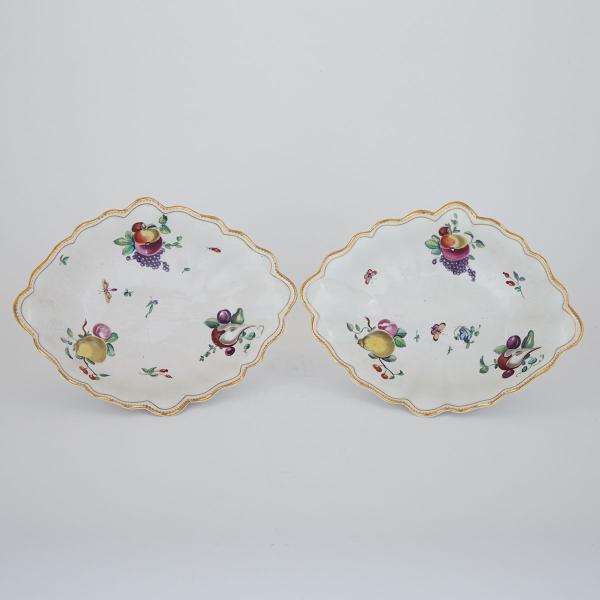 Appraisal: Pair of Chelsea Derby Oval Dessert Dishes c painted in