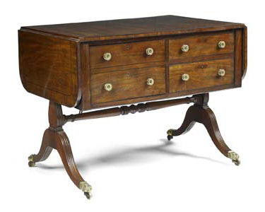 Appraisal: A Regency mahogany combined sofa and work table circa the