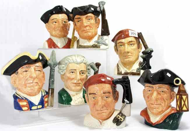 Appraisal: Royal Doulton Large Character Jugs from the Williamsburg Collection comprising