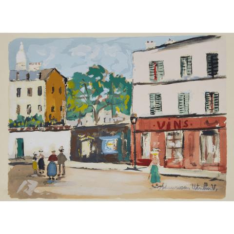 Appraisal: Maurice Utrillo - UNTITLED FROM VINS FLEURS ET FLAMMES SERIES