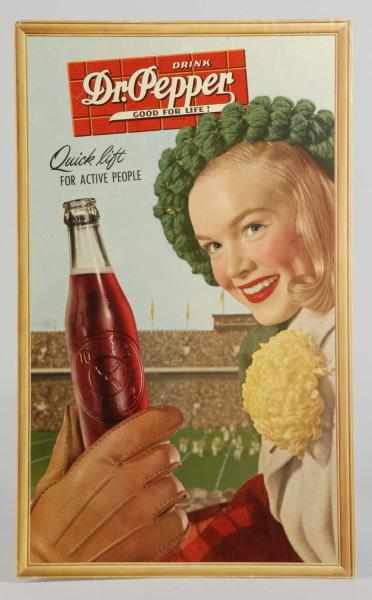 Appraisal: Dr Pepper Vertical Poster Description s Still retains original easel